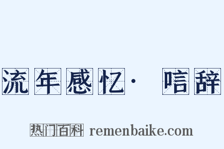 流年感忆·唁辞是什么意思的图片